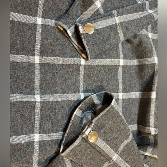 Gray Plaid Women's Dress - Picture 4 of 5